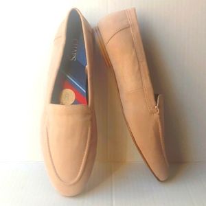 NWOT chaps suede loafers, light dust pink, size 8